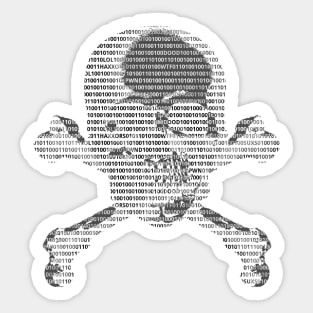 Hacker Skull and Crossbones Sticker